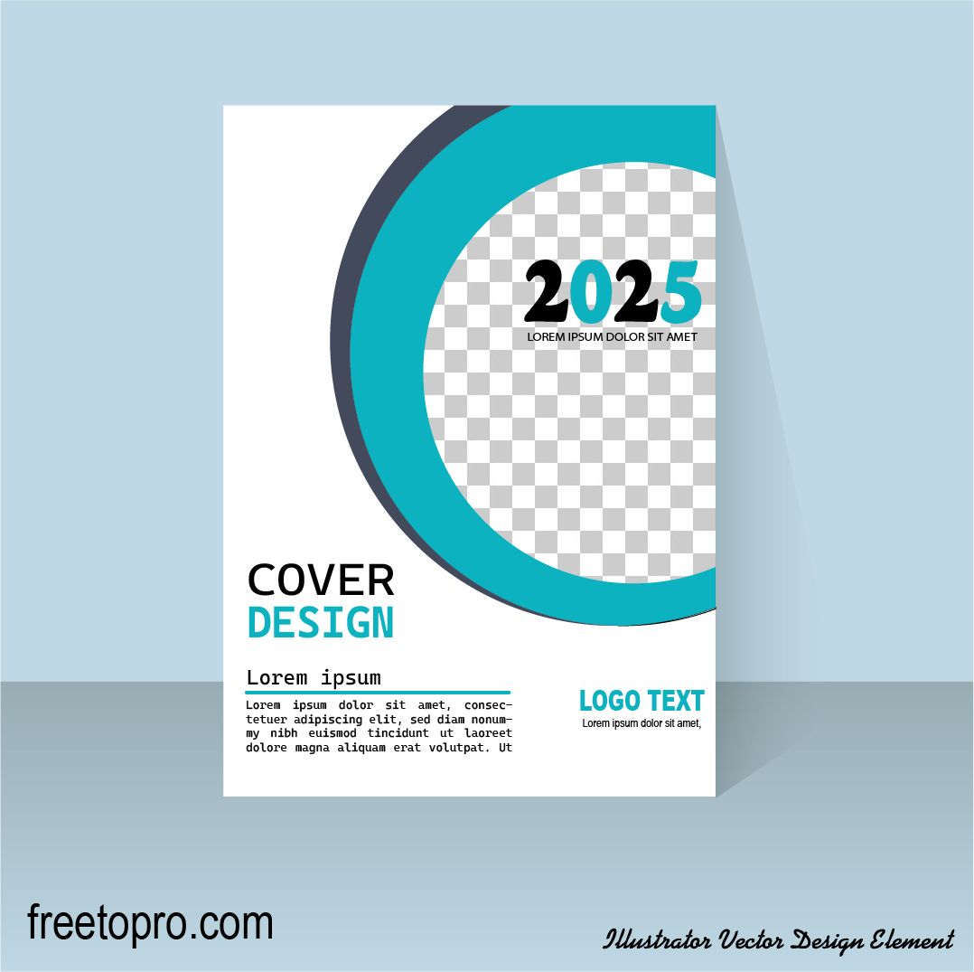 Modern book cover design vector template by freetopro.com